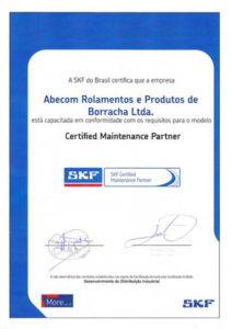 certificado de distribuidor autorizado skf cmp