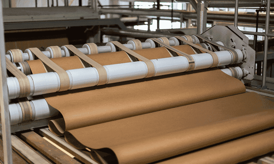 produção de papelão ondulado