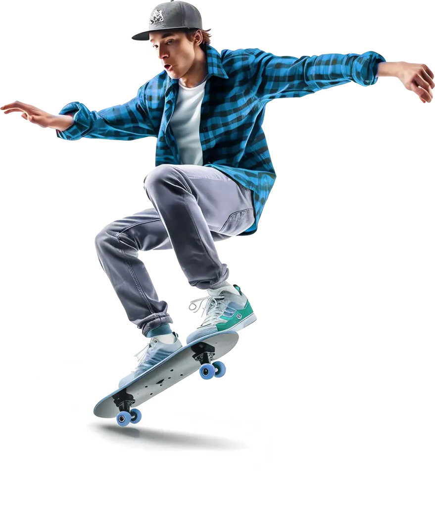 Homem no skate