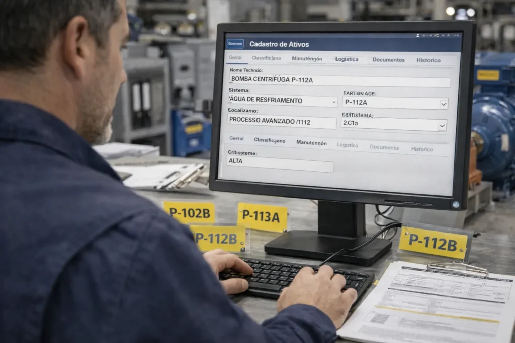 Padronização e governança no cadastro de ativos industriais